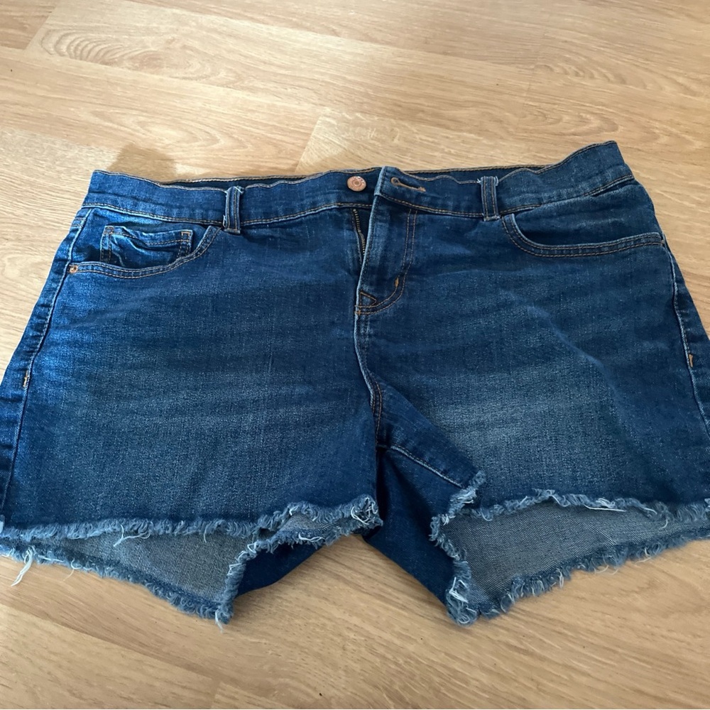 Old Navy Blue Jean Shorts with Frayed Hem